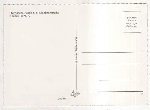 [Ansichtskarte] AUSTRIA - Fusch a. d. Großglocknerstraße - Pfarrkirche - Landi-Schäffer-Krippe. 