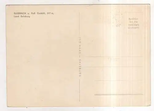 [Ansichtskarte] AUSTRIA - Russbach a. Paß Gschütt. 