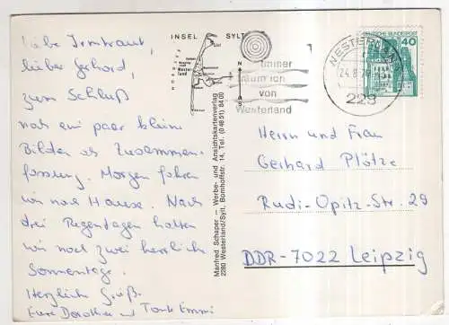 [Ansichtskarte] GERMANY - Wenningstedt-Bruderup / Sylt. 