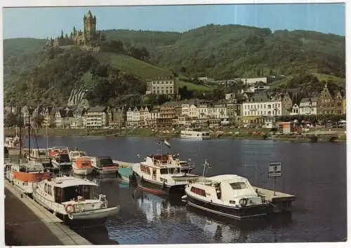 [Ansichtskarte] GERMANY - Cochem an der Mosel - Bootshafen mit Burg. 