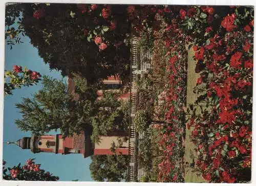 [Ansichtskarte] GERMANY - Insel Mainau im Bodensee - Schloßkirche mit Rosengarten. 