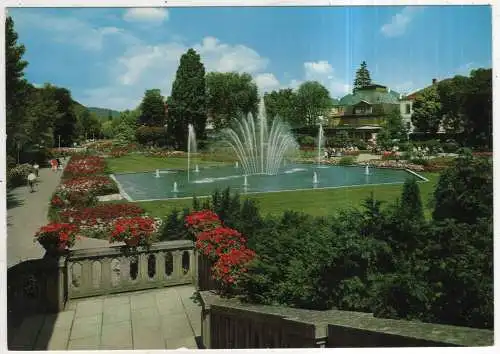 [Ansichtskarte] GERMANY - Bad Kissingen - Rosengarten mit Wasserspielen. 