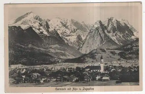 [Ansichtskarte] GERMANY - Garmisch mit Alp- u. Zugspitze. 