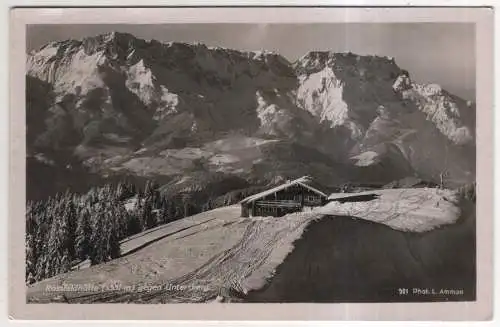 [Ansichtskarte] GERMANY - Rossfeldhütte gegen Untersberg. 