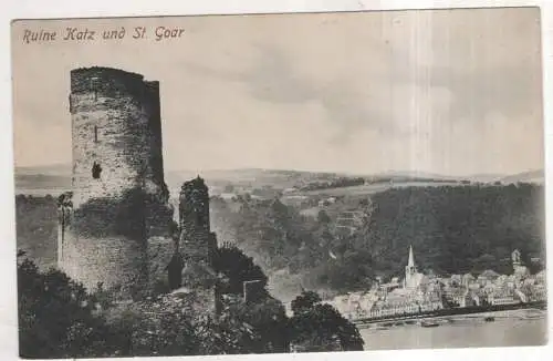 [Ansichtskarte] GERMANY - Ruine Katz und St. Goar. 