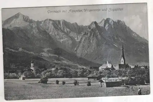 [Ansichtskarte] GERMANY - Garmisch mit Alpspitze, Waxenstein und Zugspitze. 