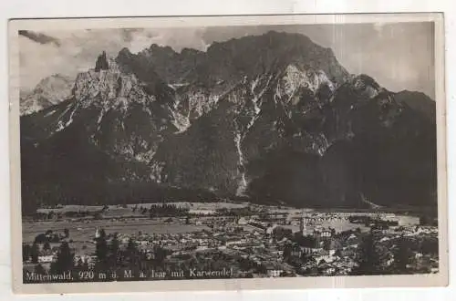 [Ansichtskarte] GERMANY - Mittenwald mit Karwendel. 