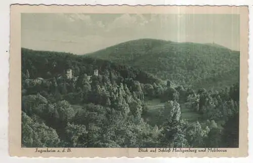 [Ansichtskarte] GERMANY - Jugendheim a. d. B. - Blick auf Schloß Heiligenberg und Melibocus. 