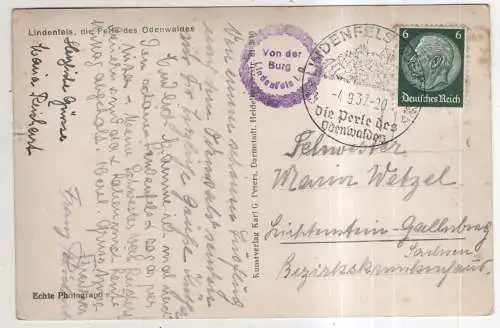[Ansichtskarte] GERMANY - Lindenfels - Burghof. 