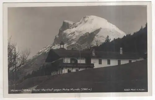 [Ansichtskarte] AUSTRIA - Mösern - Hotel Menthof gegen Hohe Munde. 