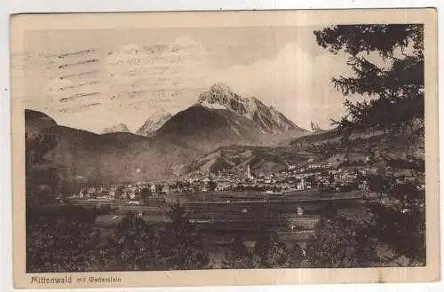 [Ansichtskarte] GERMANY - Mittenwald mit Wetterstein. 