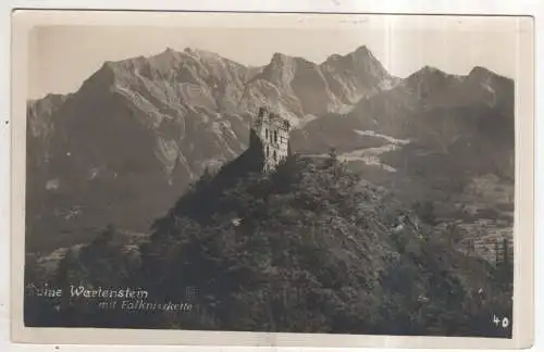 [Ansichtskarte] SWITZERLAND - Ruine Wartenstein mit Falknisskette. 