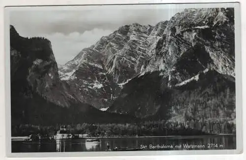 [Ansichtskarte] GERMANY - Skt. Bartholomä mit Watzmann. 