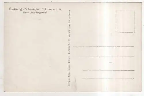 [Ansichtskarte] GERMANY - Feldberg / Schwarzwald - Hotel Feldbergerhof. 