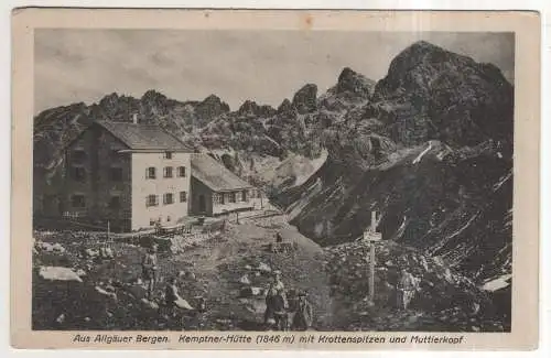 [Ansichtskarte] GERMANY - Kemptner-Hütte mit Krottenspitzen und Muttlerkopf. 