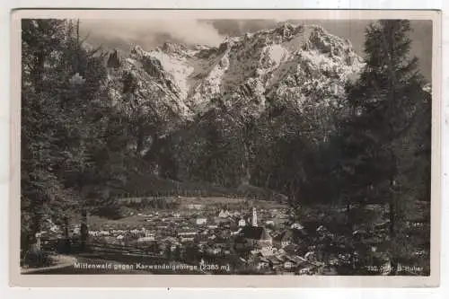 [Ansichtskarte] GERMANY - Mittenwald gegen Karwendelgebirge. 