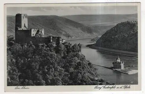 [Ansichtskarte] GERMANY - Am Rhein - Burg Gutenfels u. d. Pfalz. 