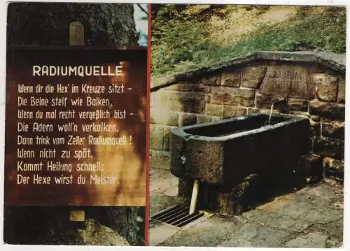 [Ansichtskarte] GERMANY - Zell a. Harmersbach - Radiumquelle. 