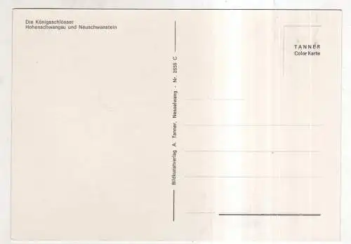 [Ansichtskarte] GERMANY - Königsschlösser Neuschwanstein und Hohenschwangau. 