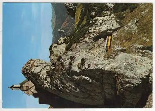 [Ansichtskarte] GERMANY - Wendelsteinkircherl mit Bahn und Blick auf die Inntaler Alpen. 