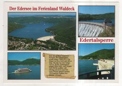 [Ansichtskarte] GERMANY - Edersee - Waldeck - Edertalsperre. 