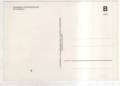 [Ansichtskarte] GERMANY - Garmisch-Partenkirchen - Am Eckbauer. 