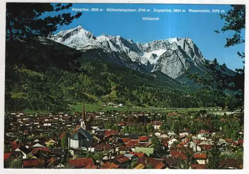 [Ansichtskarte] GERMANY - Garmisch-Partenkirchen gegen Zugspitzgruppe. 