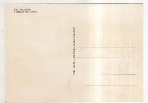 [Ansichtskarte] GERMANY - Bad Salzuflen - Fontänen und Kurhaus. 