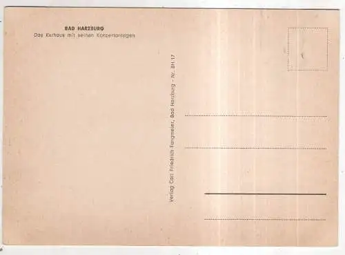 [Ansichtskarte] GERMANY - Bad Harzburg - Das Kurhaus mit Konzertanlagen. 