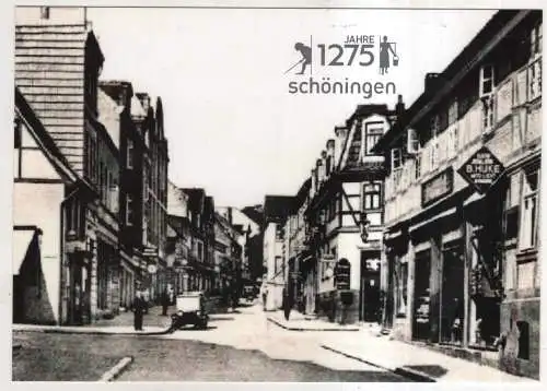 [Ansichtskarte] GERMANY - Schöningen - Serie zum Stadtjubiläum 1275 Jahre - Niedernstraße. 