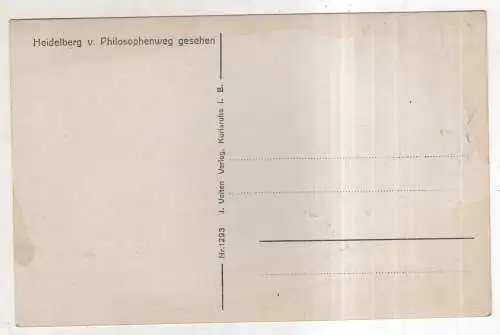 [Ansichtskarte] GERMANY - Heidelberg v. Philosophenweg gesehen. 