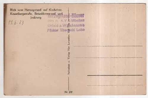[Ansichtskarte] GERMANY - Blick vom Herzogstand auf Kochelsee ... 