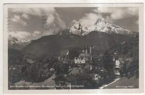 [Ansichtskarte] GERMANY - Berchtesgaden mit Watzmann, Steinernem Meer mit Schönfeldspitze. 