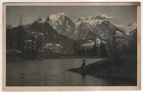 [Ansichtskarte] GERMANY - Böckelweiher bei Berchtesgaden mit dem Hohen Göll. 