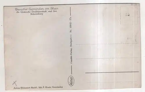 [Ansichtskarte] GERMANY - Gemünden am Main - Scherenburg. 