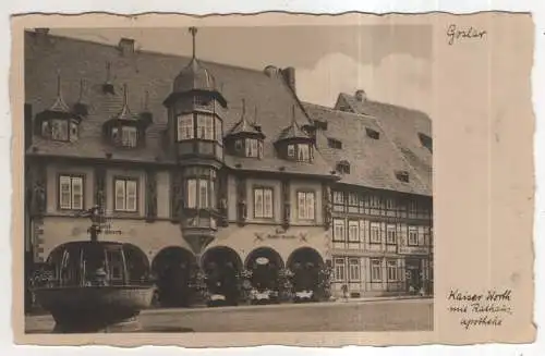 [Ansichtskarte] GERMANY - Goslar - Kaiser Worth mit Rathaus Apotheke. 