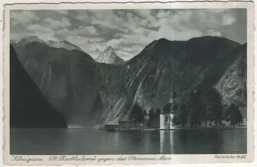 [Ansichtskarte] GERMANY - Königssee - St. Bartholomä gegen das Steinerne Meer. 