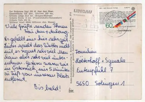 [Ansichtskarte] GERMANY - Bodensee. 