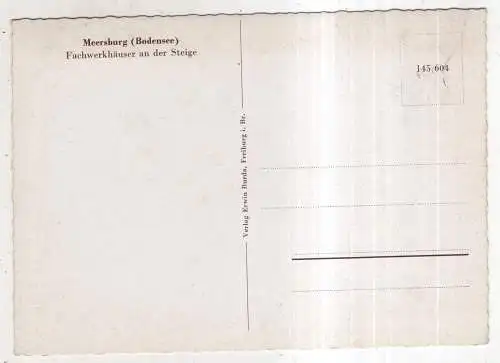 [Ansichtskarte] GERMANY - Meersburg am Bodensee - Fachwerkhäuser an der Steige. 