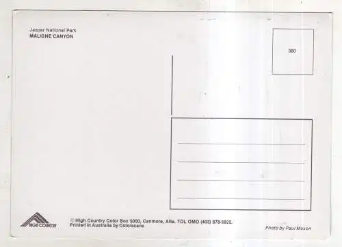 [Ansichtskarte] CANADA - Jasper National Park - Maligne Canyon. 