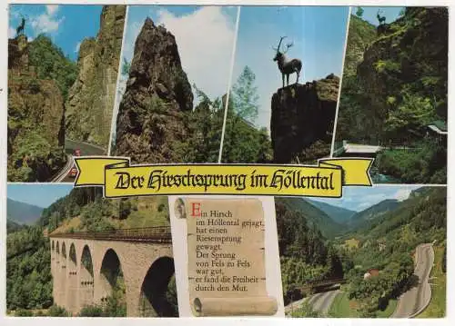 [Ansichtskarte] GERMANY - Der Hirschsprung im Höllental / Schwarzwald. 