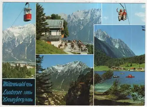 [Ansichtskarte] GERMANY - Mittenwald - Lautersee - Kreuzberg. 