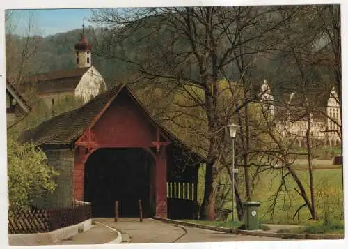 [Ansichtskarte] GERMANY - Beuron im Donautal - Benediktiner-Erzabtei St. Martin mit alter Donaubrücke. 