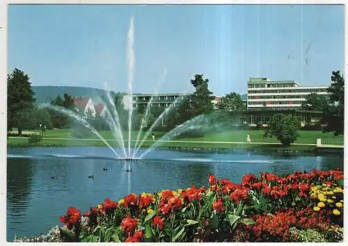 [Ansichtskarte] GERMANY - Bad Salzuflen - Fontäne auf dem Kurparksee. 