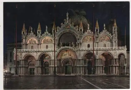 [Ansichtskarte] ITALY - Venezia - Basilica di S. Marco - Notturno. 