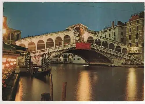 [Ansichtskarte] ITALY - Venezia - Ponte di Rialto - Notturno. 