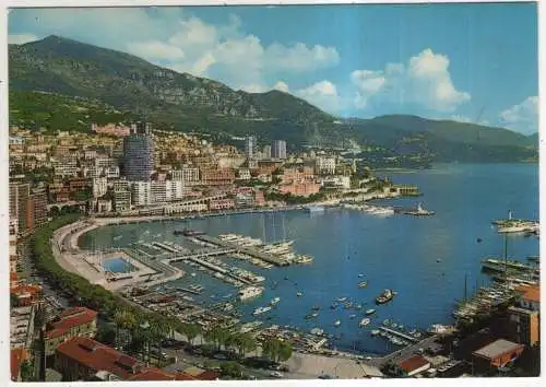 [Ansichtskarte] MONACO - vue d'ensemble du Port et Monte-Carlo. 