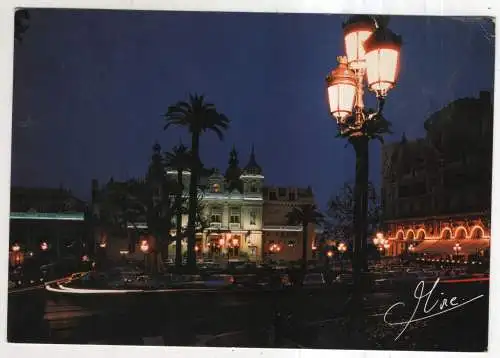 [Ansichtskarte] MONACO - Monte-Carlo - Le Casino et l'Hotel de Paris la nuit. 