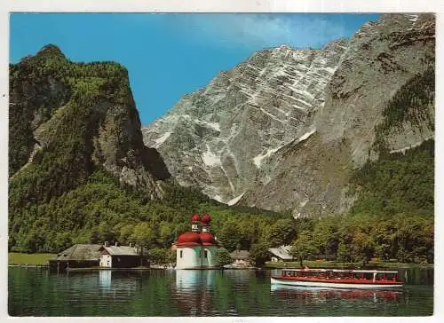 [Ansichtskarte] GERMANY - St. Bartholomä mit Watzmann Ostwand. 