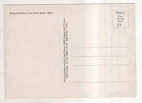 [Ansichtskarte] GERMANY - Rieslochfälle am Arber - Bayer. Wald. 